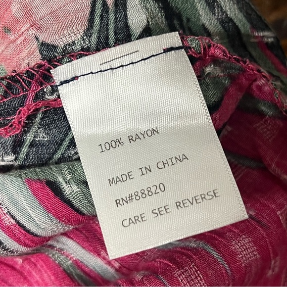 Rachel Zoe Tropical Midi Skirt Pink Beachy  Vacation Vacationcore Resort Size 6 - Picture 5 of 7